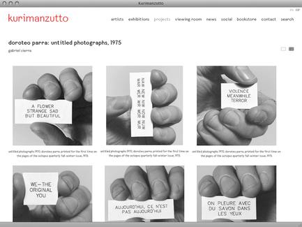 Kurimanzutto - News - exhibit-E | Website Design for the Art World