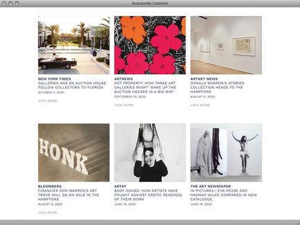 Acquavella Galleries - News - exhibit-E | Website Design for the Art World