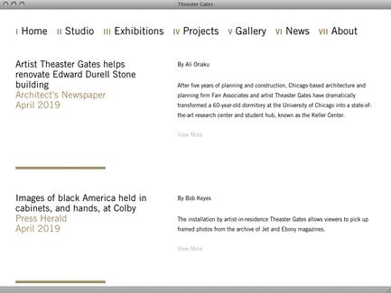 Theaster Gates - News - exhibit-E | Website Design for the Art World