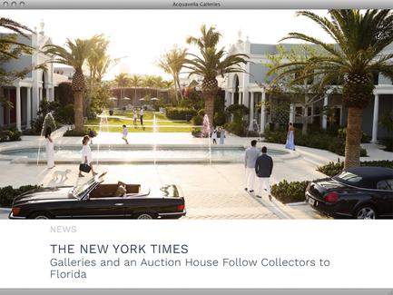 Acquavella Galleries - News - exhibit-E | Website Design for the Art World