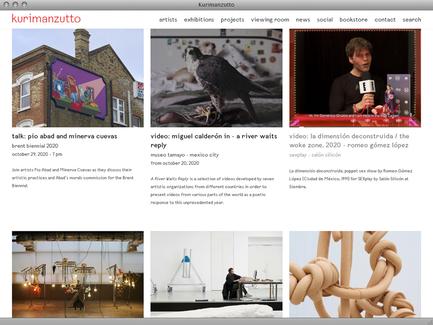 Kurimanzutto - News - exhibit-E | Website Design for the Art World