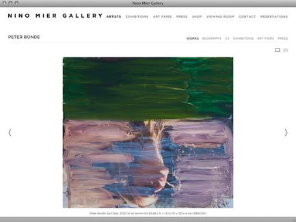 Nino Mier Gallery - News - exhibit-E | Website Design for the Art World
