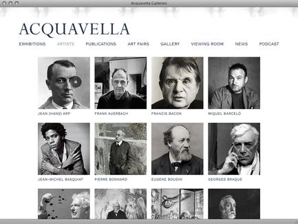 Acquavella Galleries - News - exhibit-E | Website Design for the Art World