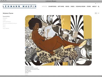 Lehmann Maupin - News - exhibit-E | Website Design for the Art World