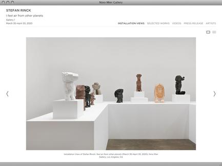 Nino Mier Gallery - News - exhibit-E | Website Design for the Art World