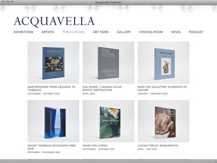 Acquavella Galleries - News - exhibit-E | Website Design for the Art World