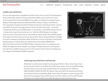 Kurimanzutto - News - exhibit-E | Website Design for the Art World