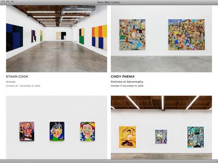 Nino Mier Gallery - News - exhibit-E | Website Design for the Art World