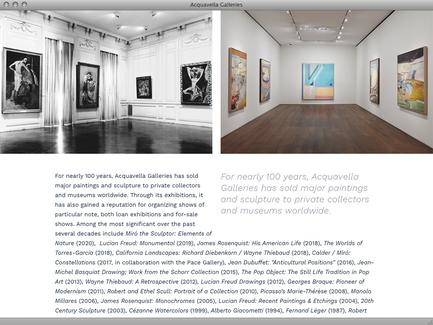 Acquavella Galleries - News - exhibit-E | Website Design for the Art World