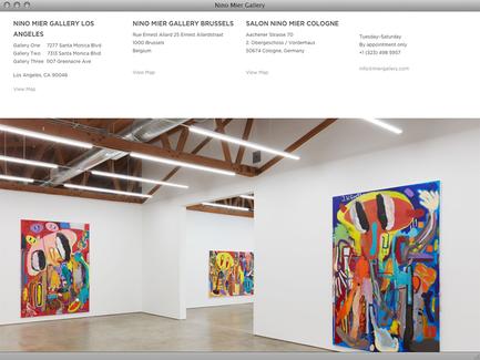 Nino Mier Gallery - News - exhibit-E | Website Design for the Art World