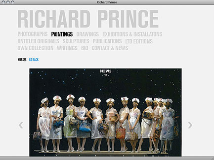 Richard Prince - Case Studies - exhibit-E | Website Design for the Art World